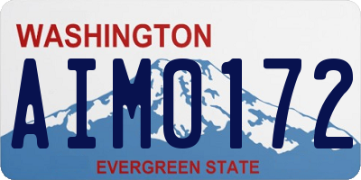WA license plate AIM0172