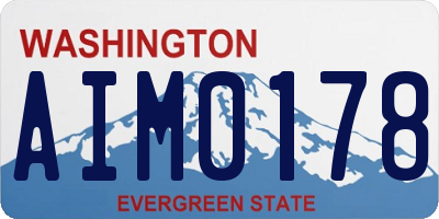 WA license plate AIM0178