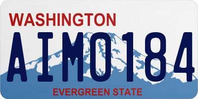 WA license plate AIM0184
