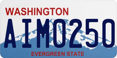 WA license plate AIM0250