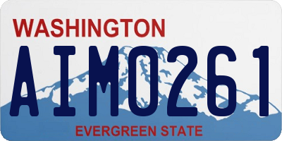 WA license plate AIM0261