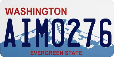 WA license plate AIM0276