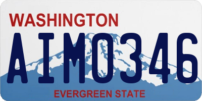 WA license plate AIM0346