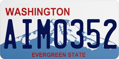 WA license plate AIM0352