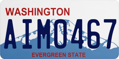 WA license plate AIM0467