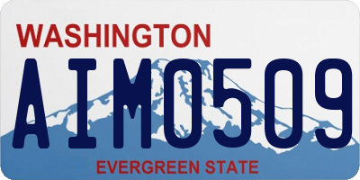 WA license plate AIM0509