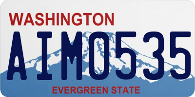 WA license plate AIM0535
