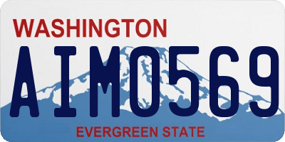 WA license plate AIM0569