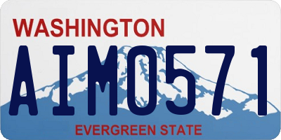 WA license plate AIM0571