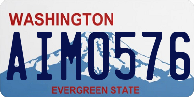 WA license plate AIM0576