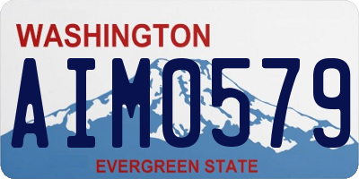 WA license plate AIM0579