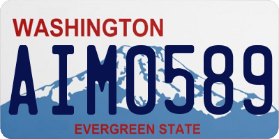 WA license plate AIM0589