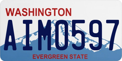 WA license plate AIM0597