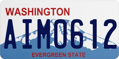 WA license plate AIM0612