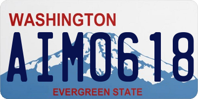 WA license plate AIM0618