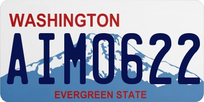 WA license plate AIM0622
