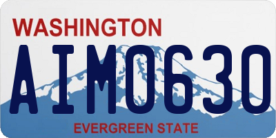 WA license plate AIM0630