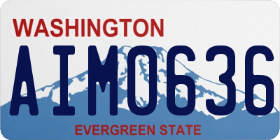 WA license plate AIM0636