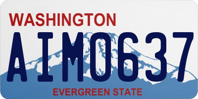 WA license plate AIM0637