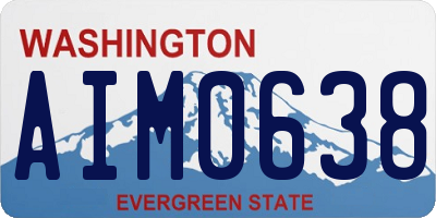 WA license plate AIM0638