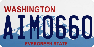 WA license plate AIM0660