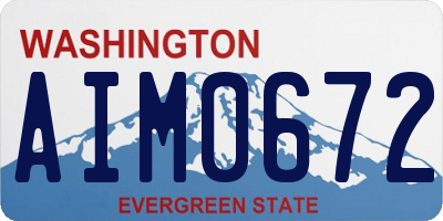 WA license plate AIM0672