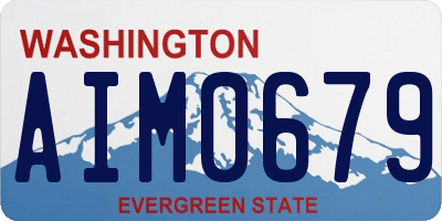 WA license plate AIM0679