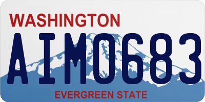WA license plate AIM0683