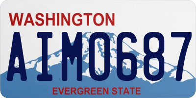 WA license plate AIM0687