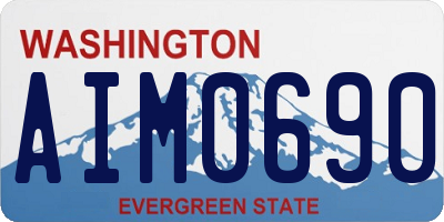 WA license plate AIM0690