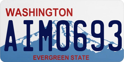 WA license plate AIM0693