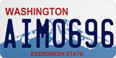 WA license plate AIM0696