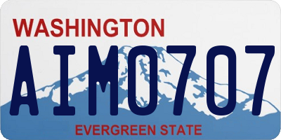 WA license plate AIM0707