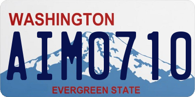 WA license plate AIM0710