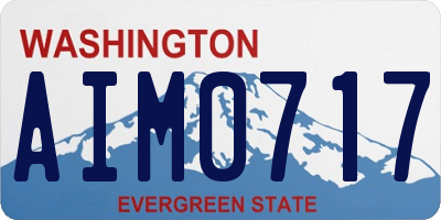 WA license plate AIM0717