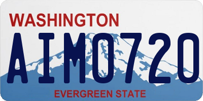 WA license plate AIM0720