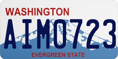 WA license plate AIM0723