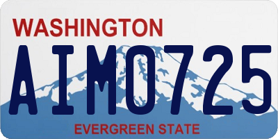 WA license plate AIM0725