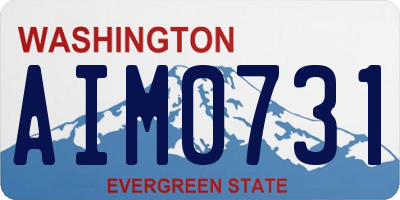 WA license plate AIM0731