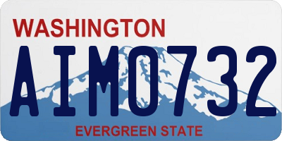 WA license plate AIM0732