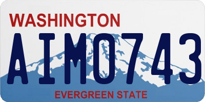 WA license plate AIM0743
