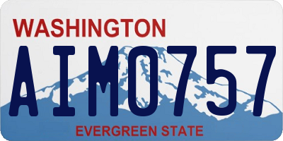 WA license plate AIM0757
