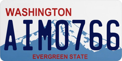 WA license plate AIM0766