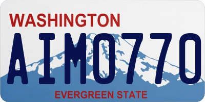 WA license plate AIM0770