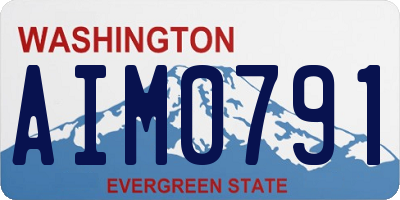 WA license plate AIM0791