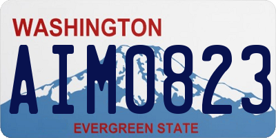 WA license plate AIM0823