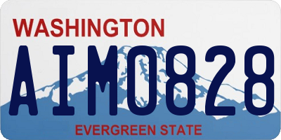 WA license plate AIM0828