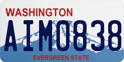 WA license plate AIM0838