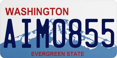 WA license plate AIM0855