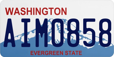 WA license plate AIM0858